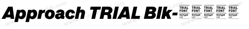 Approach TRIAL Blk字体转换